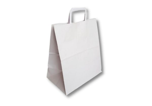 Bolsa de papel con manija plana
