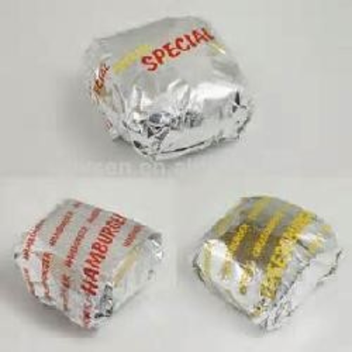 Papel aluminio para hamburguesas. Packaging para empresas de fast food. 